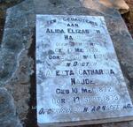 NAUDé Alida Elizabeth nee BRUWER 1839-1875 :: NAUDé Aletta Catharina 1872-1873