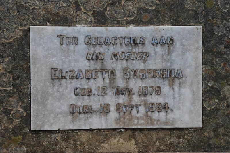 SYBERSMA Elizabeth 1879-1924
