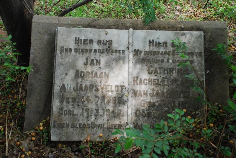 JAARSVELDT Jan Adriaan, van 1885-1946 & Cathrina Rachel Elizabeth ??-??