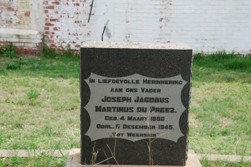 PREEZ Joseph Jacobus Martinus, du 1886-1945