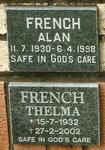 FRENCH Alan 1930-1998 :: FRENCH Thelma 1932-2002