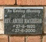 MACGREGOR Archie 1920-2000