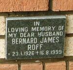 ROFF Bernard James 1926-1999