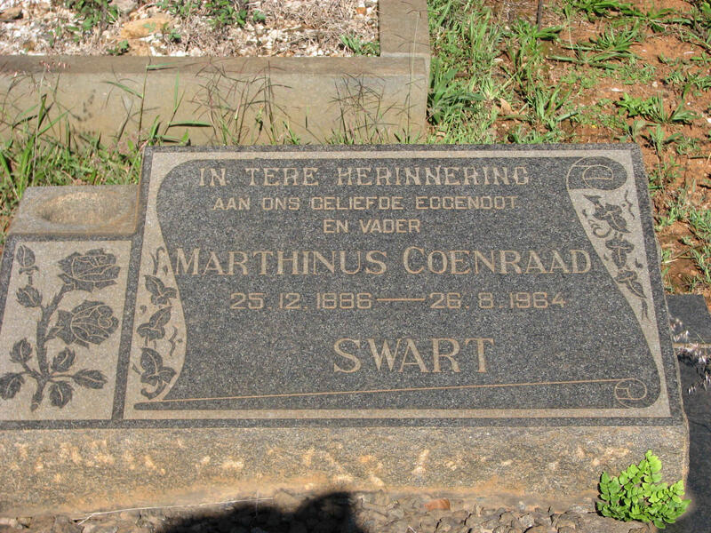 SWART Marthinus Coenraad 1886-1964