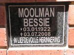 MOOLMAN Bessie 1922-2008