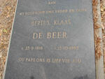 BEER Bertus Klaas, de 1916-1982