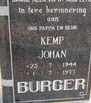 BURGER Kemp Johan 1944-1977