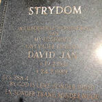 STRYDOM David Jan 1931-1989
