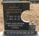OPPERMAN Aleta Catharina Elizabeth 1930-2004