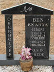 OBERHOLZER Ben 1935-1999 & Anna 1937-2007