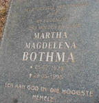 BOTHMA Martha Magdelena 1928-1998