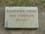 DUTHIE Christiana nee MUSSMANN -1890