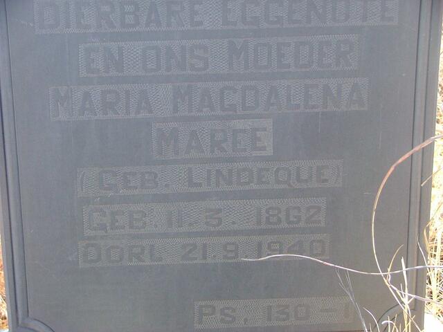 MAREE Maria Magdalena nee LINDEQUE 1862-1940