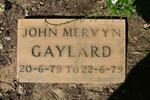 GAYLARD John Mervyn 1979-1979