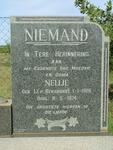 NIEMAND Nellie nee J.V. RENSBURG 1905-1974