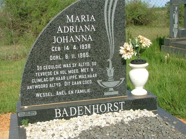 BADENHORST Maria Adriana Johanna 1938-1985