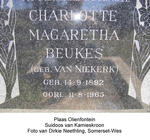 BEUKES Charlotte Margaretha nee VAN NIEKERK 1892-1963