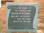 FORD Vivian Wilfred Stransham -1972