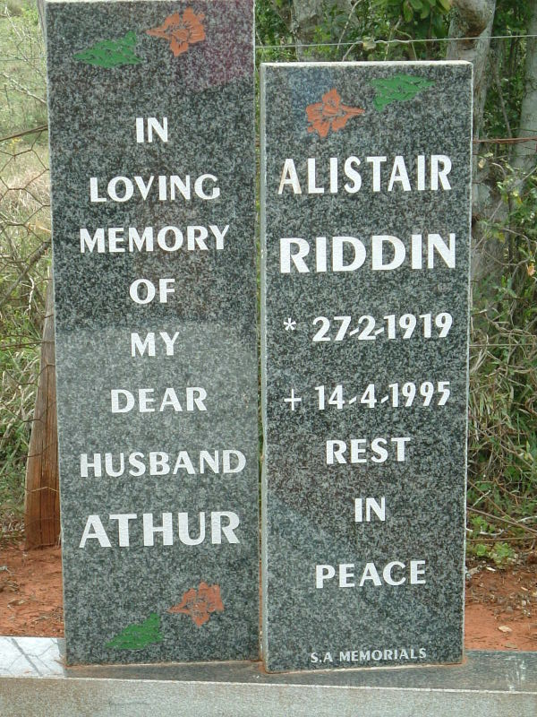 RIDDIN Athur Alistair 1919-1995 