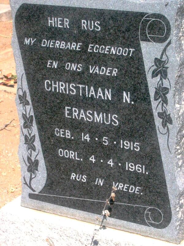 ERASMUS Christiaan N. 1915-1961