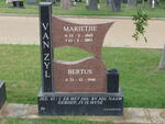 ZYL Bertus, van 1940- & Marietjie 1945-2001
