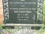 BRINK Dirk Joubert 1894-1948