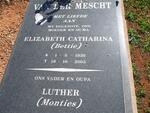 MESCHT Luther, van der 1922-2005 & Elizabeth Catharina 1930-2003