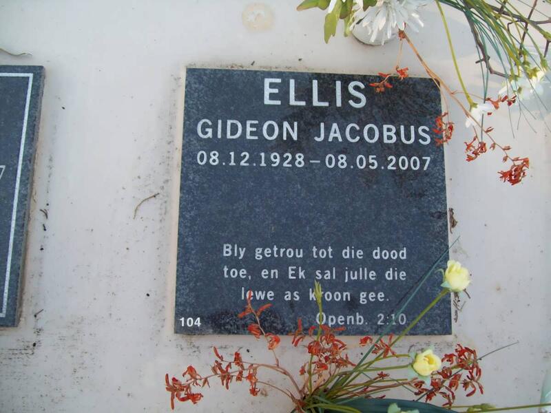 ELLIS Gideon Jacobus 1928-2007