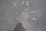 JAGER Naude, de 1927-1985