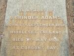 ADAMS Verinder 1861-1931