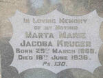 KRUGER Marta Marie Jacoba 1868-1936