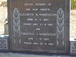 WARRINGTON Christian J. 1867-1966 & Elizabeth M. 1867-1924