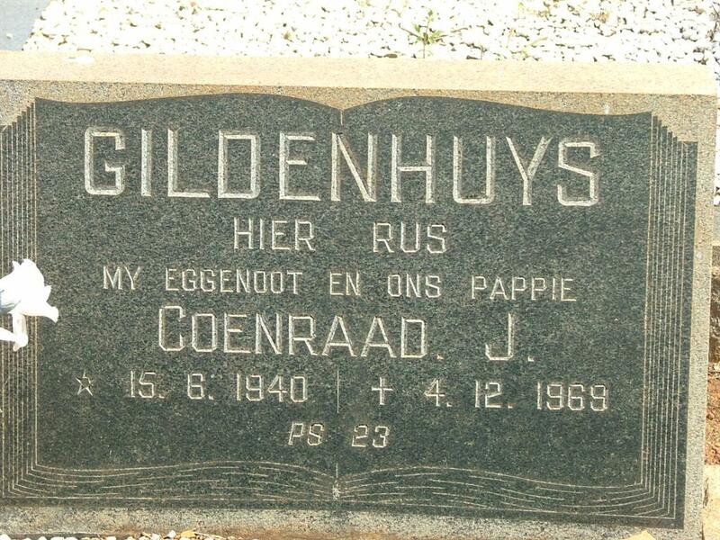GILDENHUYS Coenraad J. 1940-1969