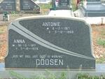 GOOSEN Antonie 1917-1969 & Anna 1917-1973
