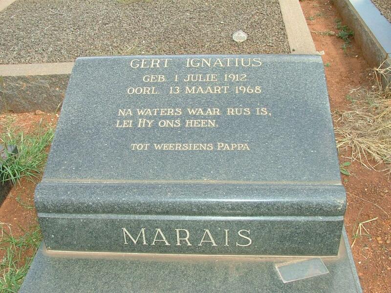 MARAIS Gert Ignatius 1912-1968