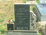 ROETS Hendrik A. 1898-1970 & Anna C. 1901-1981