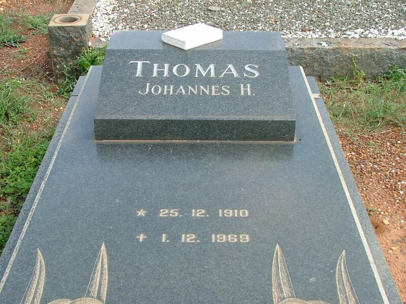 THOMAS Johannes H. 1910-1969