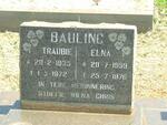 BAULING Traubie 1935-1972 & Elna 1959-1976