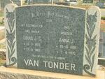TONDER Louis J.C., van 1883-1965 & Anna J. 1888-1970