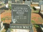 WALT Gertruida Magdalena Maria, van der 1916-1994