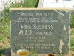 WEBER Anna Susanna nee NAUDE 1899-1974