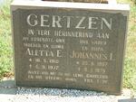 GERTZEN Johannes L. 1907-1976 & Aletta E. 1910-1972