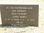 TINTINGER John Henry 1949-1972