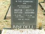 BINEDELL Martin Gotlieb 1916-1970 & Hester Susanna 1916-1988