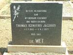WET Thomas Igenatius Jacobus, de 1910-1977