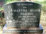 HARMSE Martha Maria nee VAN DEVENTER 1925-1981