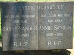 SANDER Harry 1887-1963 & Annie 1890-1966
