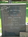 O'REILLY Anna Christina nee UYS 1903-1968