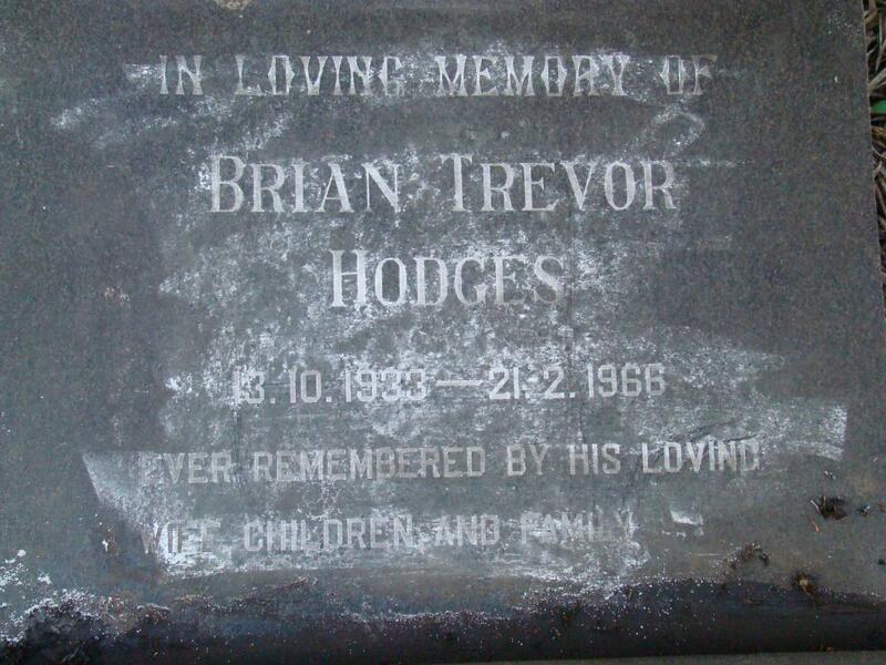 HODGES Brian Trevor 1933-1966