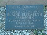 EBERSOHN Elaine Elizabeth 1878-1967